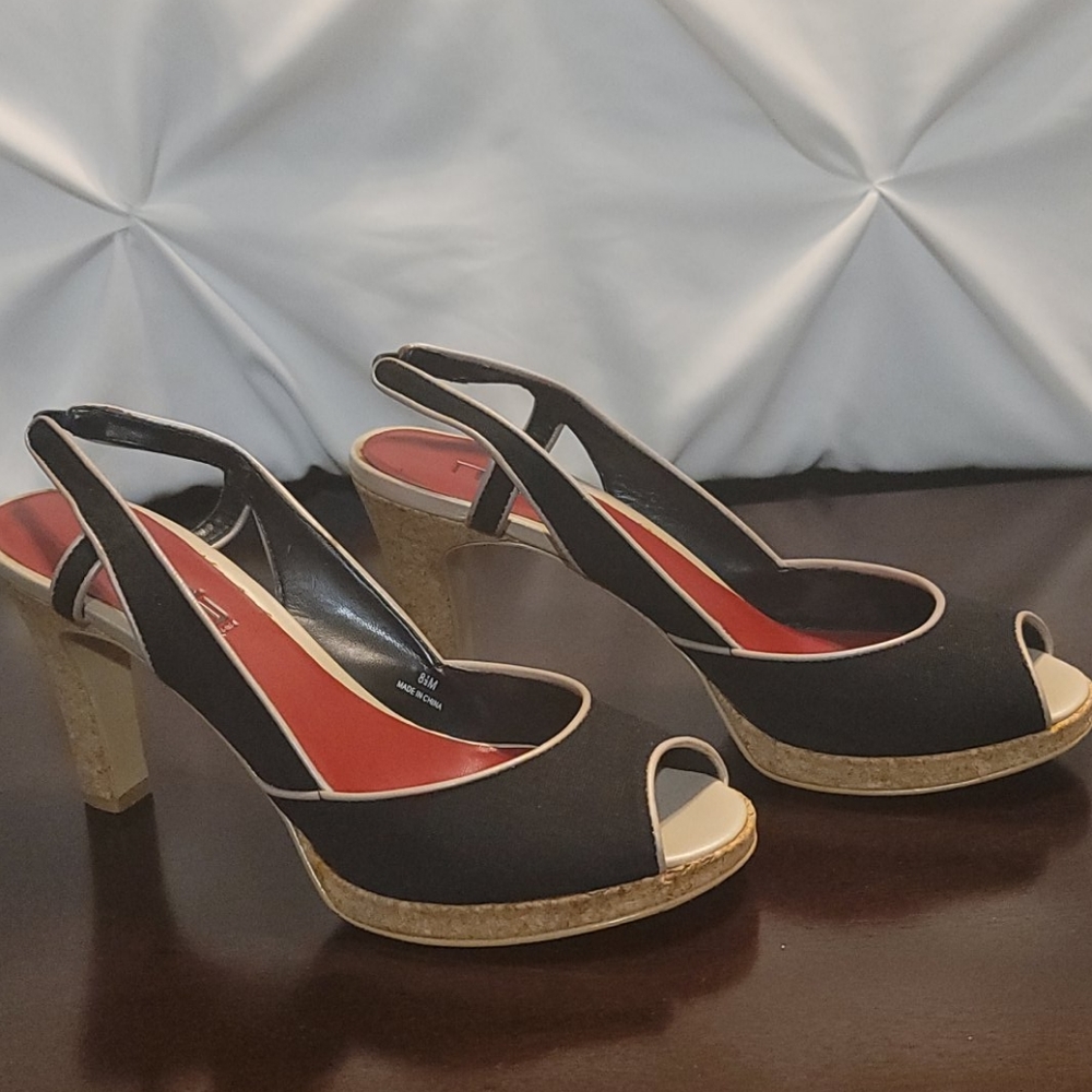 Back Denim Moda Slingbacks - Picture 2 of 4